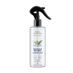 Bare Anatomy Nature x Science – Bouteille spray romarin et riz, hydratation légère pour cheveux.