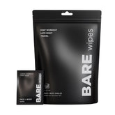 BARE Wipes : paquet de 20 lingettes prêt à être rangé dans un sac.