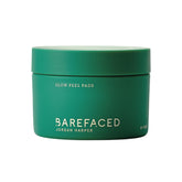 Barefaced Glow Peel Pads, emballage élégant pour une routine exfoliante.
