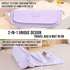 Barefoot Caribou poches-interieures-lilas: rangement organisé avec poches et élastiques
