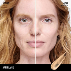 La teinte Vanille02 de BareMinerals Complexion Rescue pour couvrance légère naturelle.