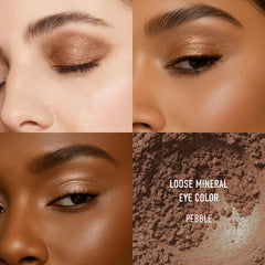 bareminerals échantillons pebble sur peau, dégradé subtil et lumineux.