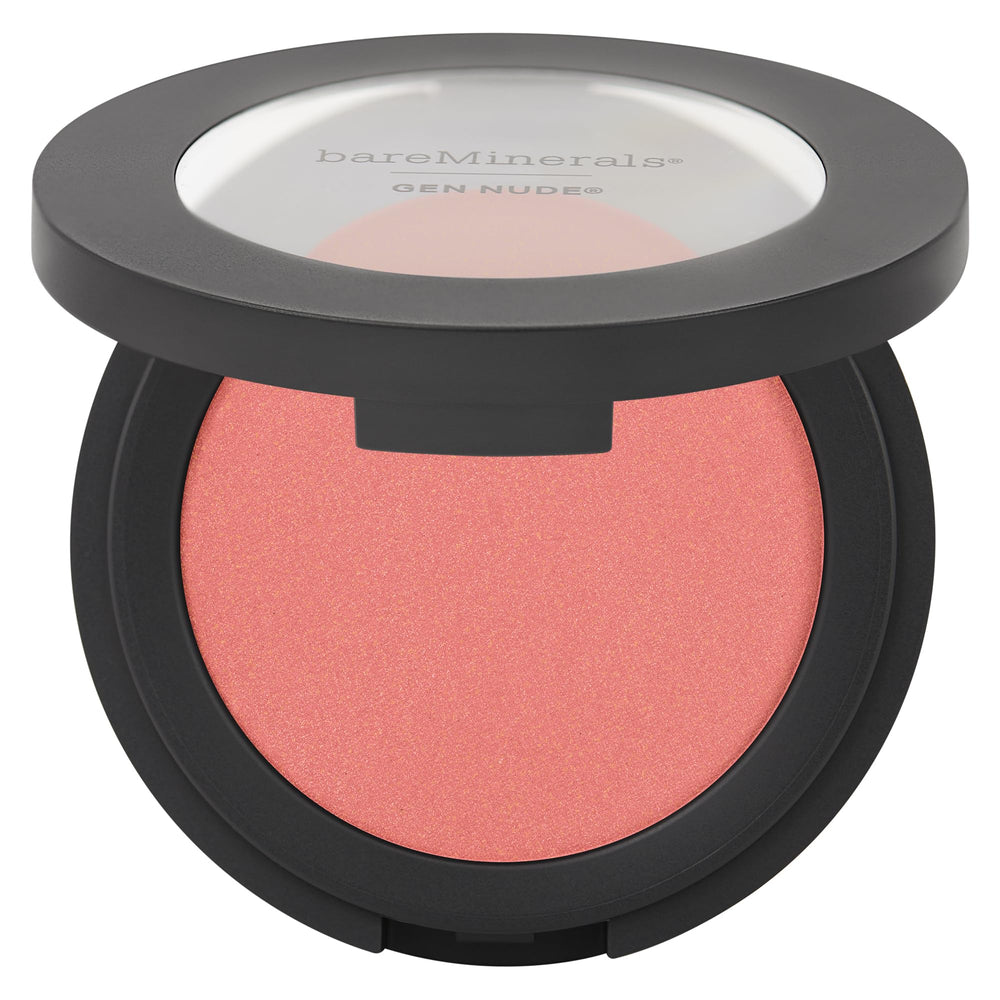 BareMinerals Gen Nude Poudre Blush Pink Me Up dans son étui, fini doux et naturel.