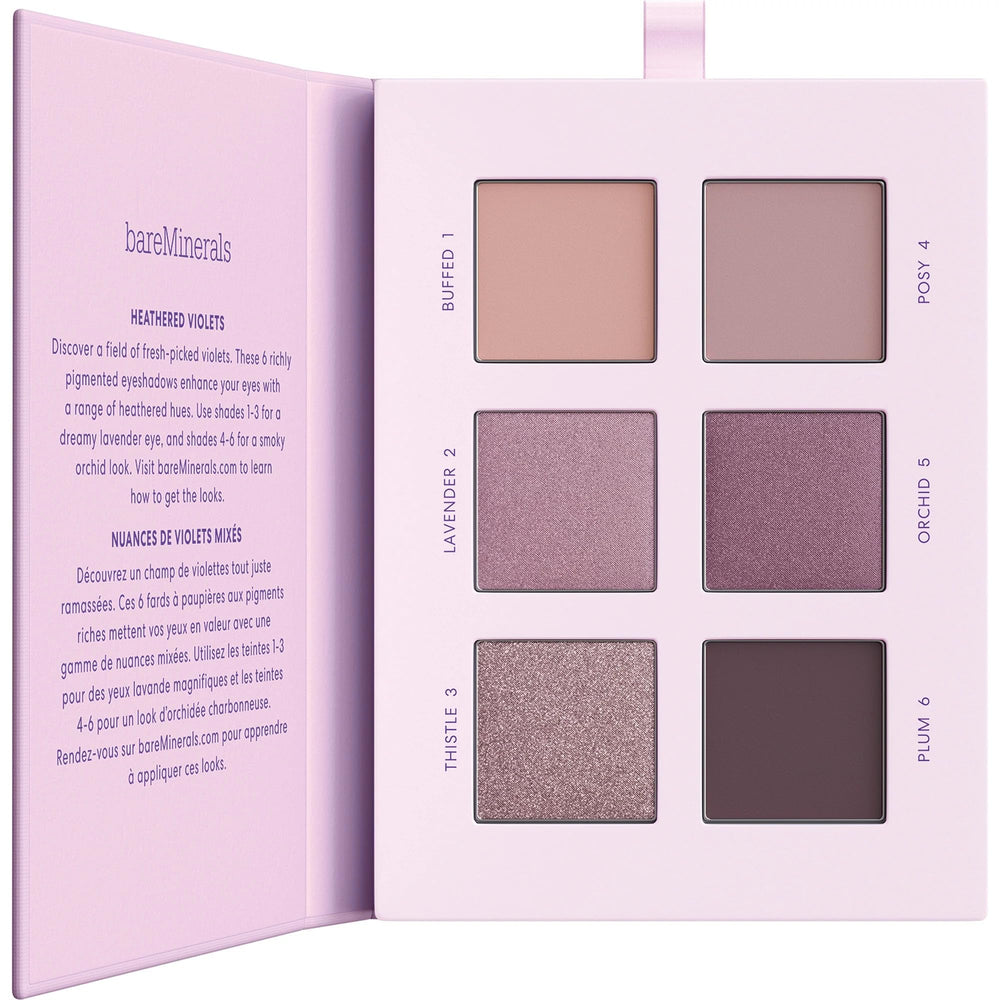 bareminerals mineralist palette d'ombres ton neutre, ouverture révélant des teintes naturelles et faciles à appliquer.