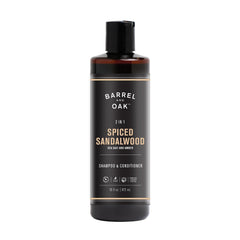 Barrel & Oak 2-en-1 Shampoing Après-shampoing, bouteille pratique.