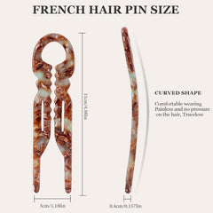 Barrettes Elefutura Prestige en acétate léger pour une coiffure élégante