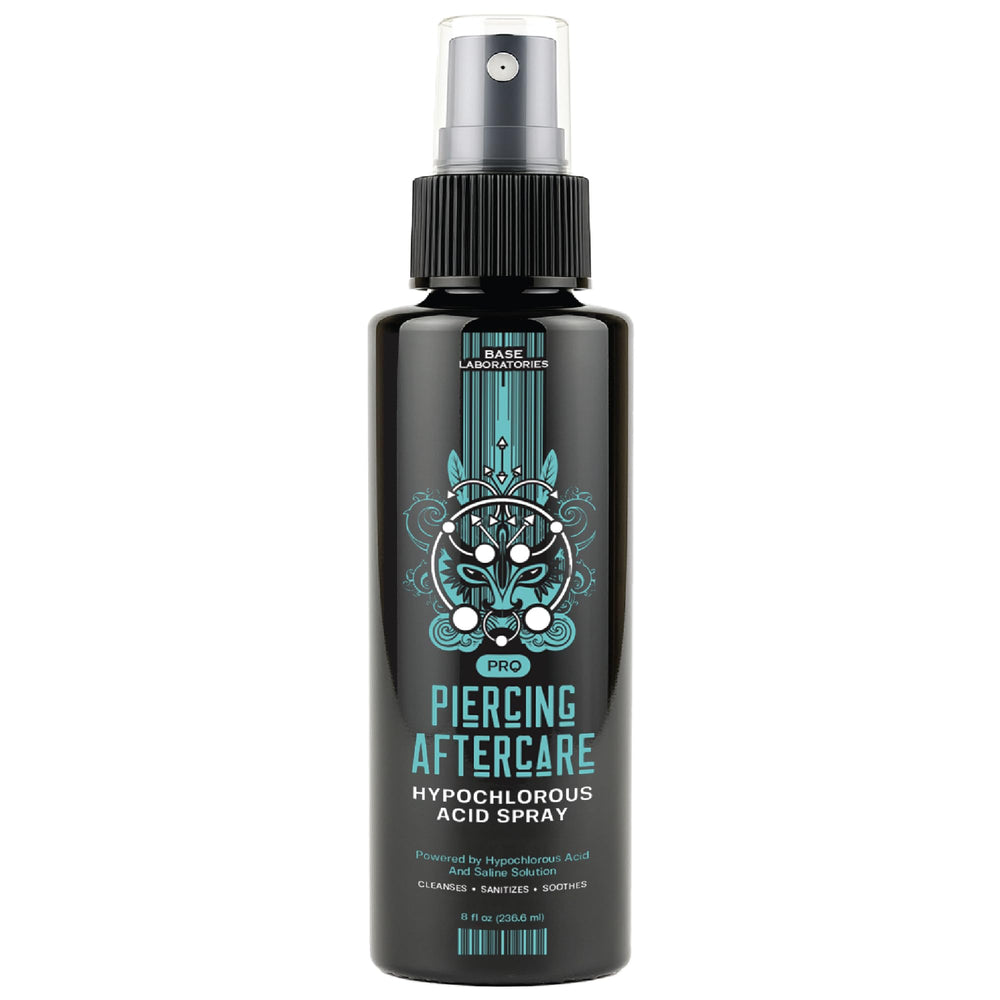 BASE LABORATORIES Spray HOCl pour piercings, flacon pratique 8 oz.