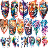 Basifa – tatouages temporaires avec motifs fleurs et animaux, pour un style éphémère.