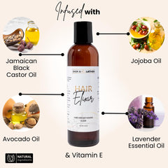 BASK & LATHER Elixir application sur cuir chevelu pour nourrir les racines
