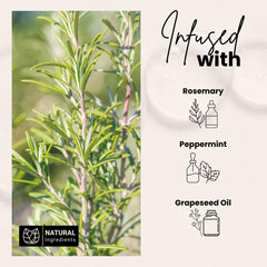 Bask & Lather infusion romarin menthe – ingrédients naturels pour cheveux sains