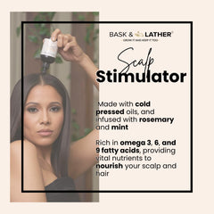 Bask & Lather stimulateur cuir chevelu – utilisation avec massage pour fraîcheur