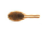 Brosse Bass Verte avec pin en bambou, démêlage doux.