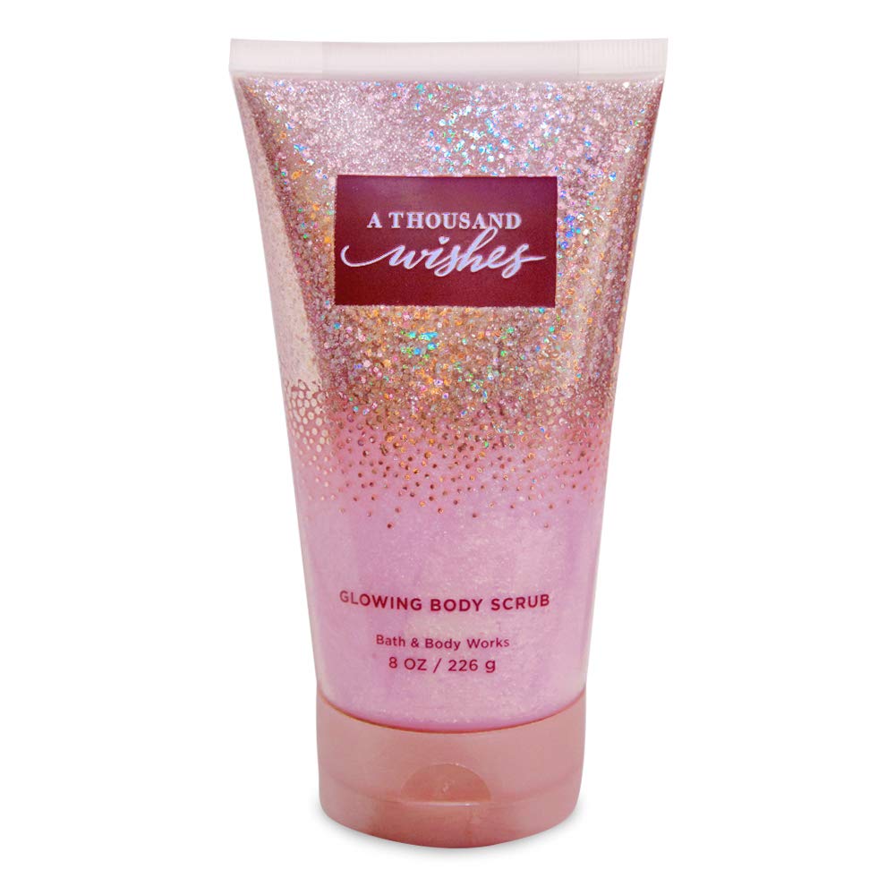 Bath & Body Works A Thousand Wishes Glowing Body Scrub, gommage corporel lumineux pour peau douce et éclatante.
