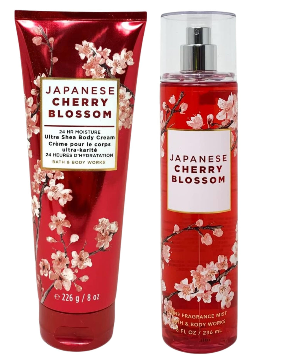 Bath & Body Works brume parfumée cerisier japonais sur peau et vêtements
