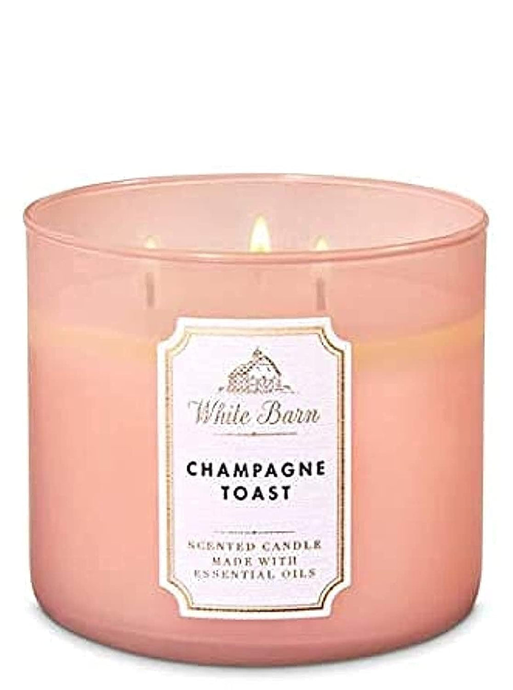 Bougie Champagne Toast Bath & Body Works à trois mèches, parfaite pour l'ambiance festive
