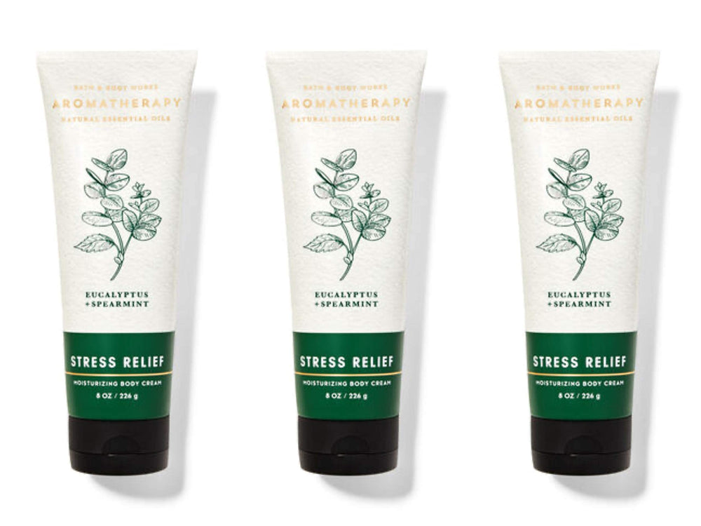 Bath and Body Works Crème pour le corps aromathérapie Eucalyptus et Menthe Poivrée, nourrissante et relaxante.