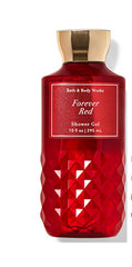 Bath & Body Works Forever Red shower gel bottle delivers nourishing cleanse and luxurious lather.