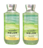 Gel douche Bath & Body Works Concombre Melon sur la bouteille, parfum rafraîchissant.