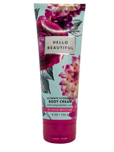 Bath & Body Works Hello Beautiful Crème Ultra Shea — bouteille, hydratation durable pour peau douce.