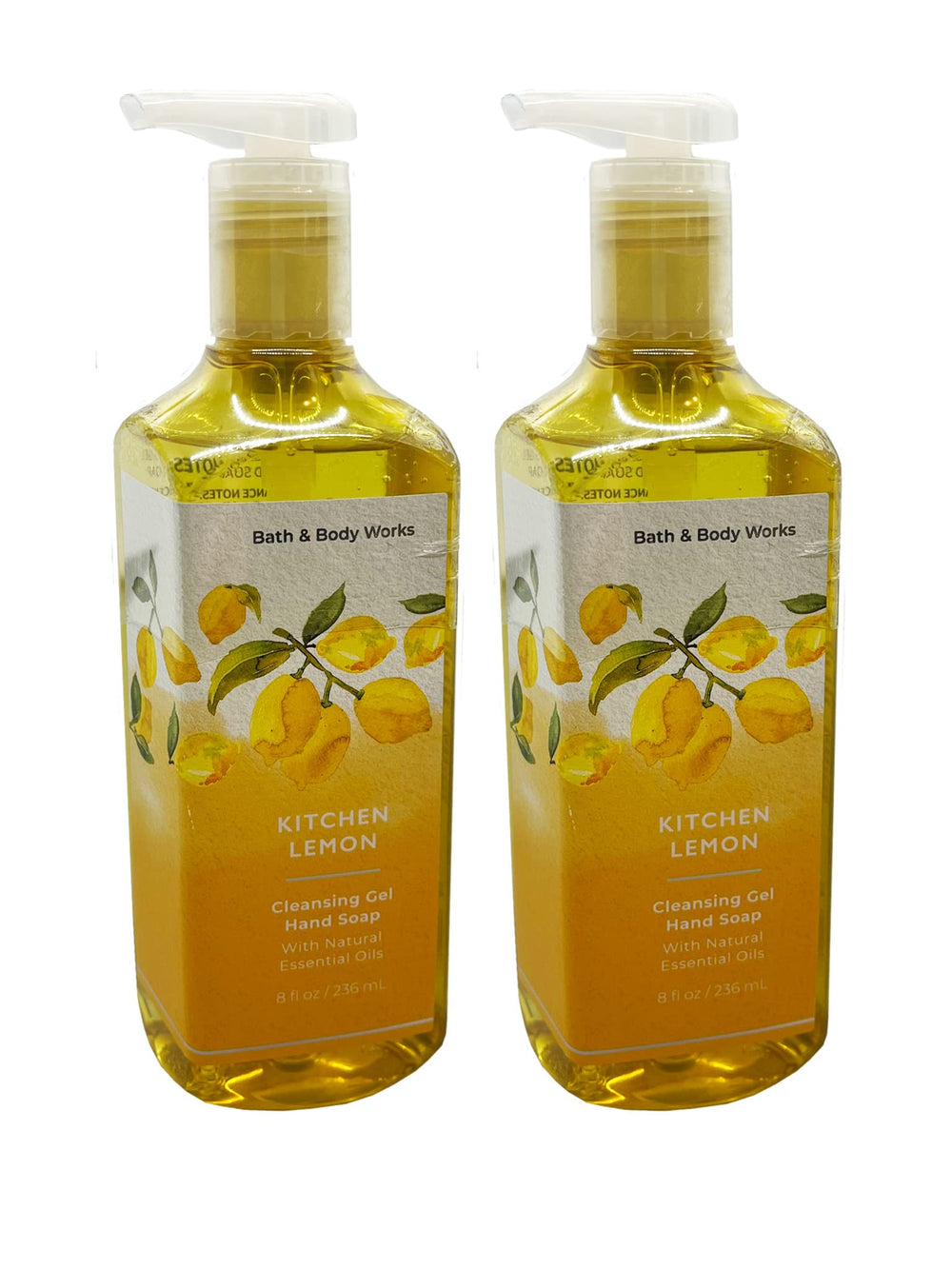 Bath & Body Works Kitchen Lemon hand soap 2-pack front view for refreshing cleansing.