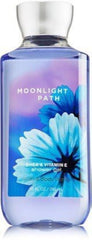 Bath & Body Works Moonlight Path, douche-versement, mousse onctueuse et parfum durable.