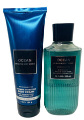 Bath-and-Body-Works Ocean – Gel-douche 3-en-1 en bouteille, parfum cyprès pour usage quotidien.