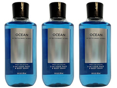 Bath & Body Works Ocean Signature – bouteilles variées 3x10 oz, hydratation légère et parfum frais