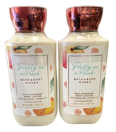Bath & Body Works Pretty as a Peach – bouteille 8 oz, hydratation rapide pour la peau.