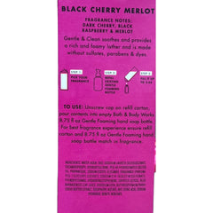 Bath & Body Works Remplissage Savon Mousse Cerise Noire Merlot – mousse luxueuse en gros plan