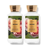 Bath & Body Works Rose lotion bottles, two-pack, fast-absorbing moisture for daily care.
