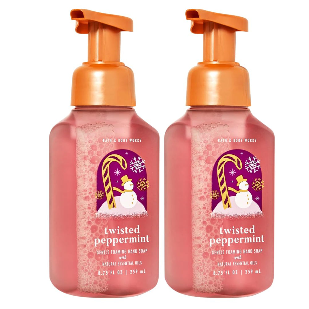 Bath and Body Works Twisted Peppermint foaming hand soap in packaging for a refreshing cleanse