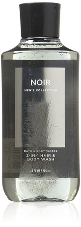 Bath & Body Works Noir pour hommes, bouteille 10 oz, nettoie corps et cheveux rapidement.