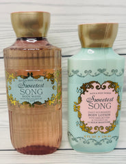 Bath & Body Works Sweetest Song gel-douche: parfum vivifiant pour routine quotidienne.