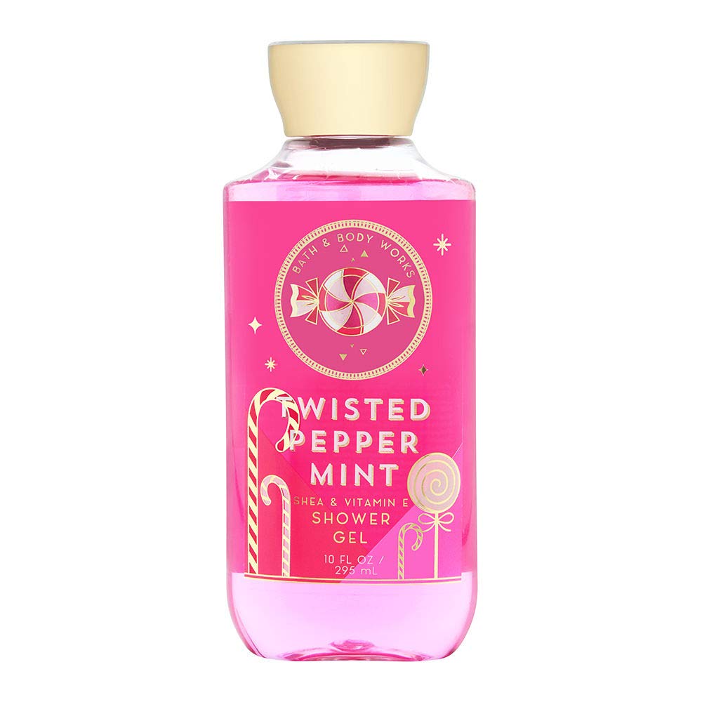 Bath & Body Works Twisted Peppermint Shower Gel: flacon élégant, parfum rafraîchissant pour la douche.