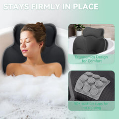 Bathland oreiller baignoire ventouses sécurisées restent en place pendant le bain.