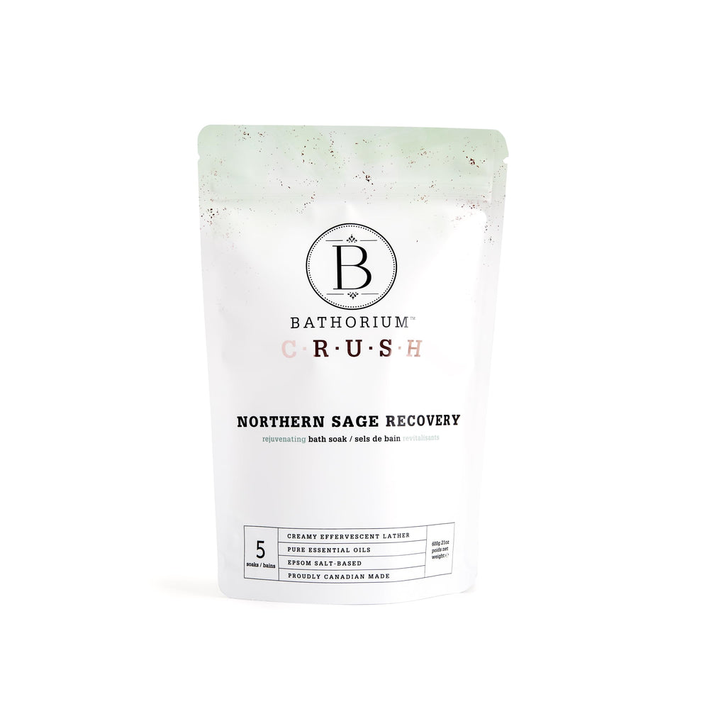 Bathorium Northern Sage Recovery Crush – bain aromatique apaisant pour relaxation et respiration.