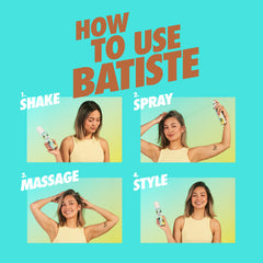Batiste Shampoing Sec Noir – absorption d’huile à la racine pour un look frais.