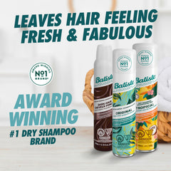 Batiste Shampooing Sec Brilliant Blonde — Application entre les lavages pour une fraîcheur rapide.