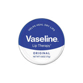 Baume Vaseline pour lèvres dans boîte métallique, hydratation durable.
