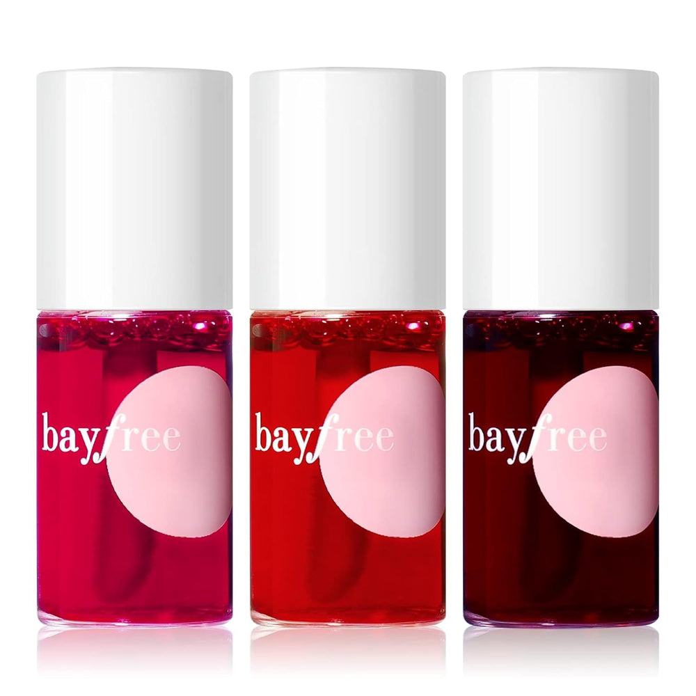 bayfree Lip Tint Set, emballage compact pour maquillage nomade et pratique.