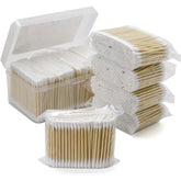 Bcowos coton-tiges en bambou avec embouts doubles offrant plus d’utilisations