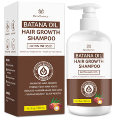 Beadlamey shampooing huile Batana, bouteille prête pour votre routine de croissance.