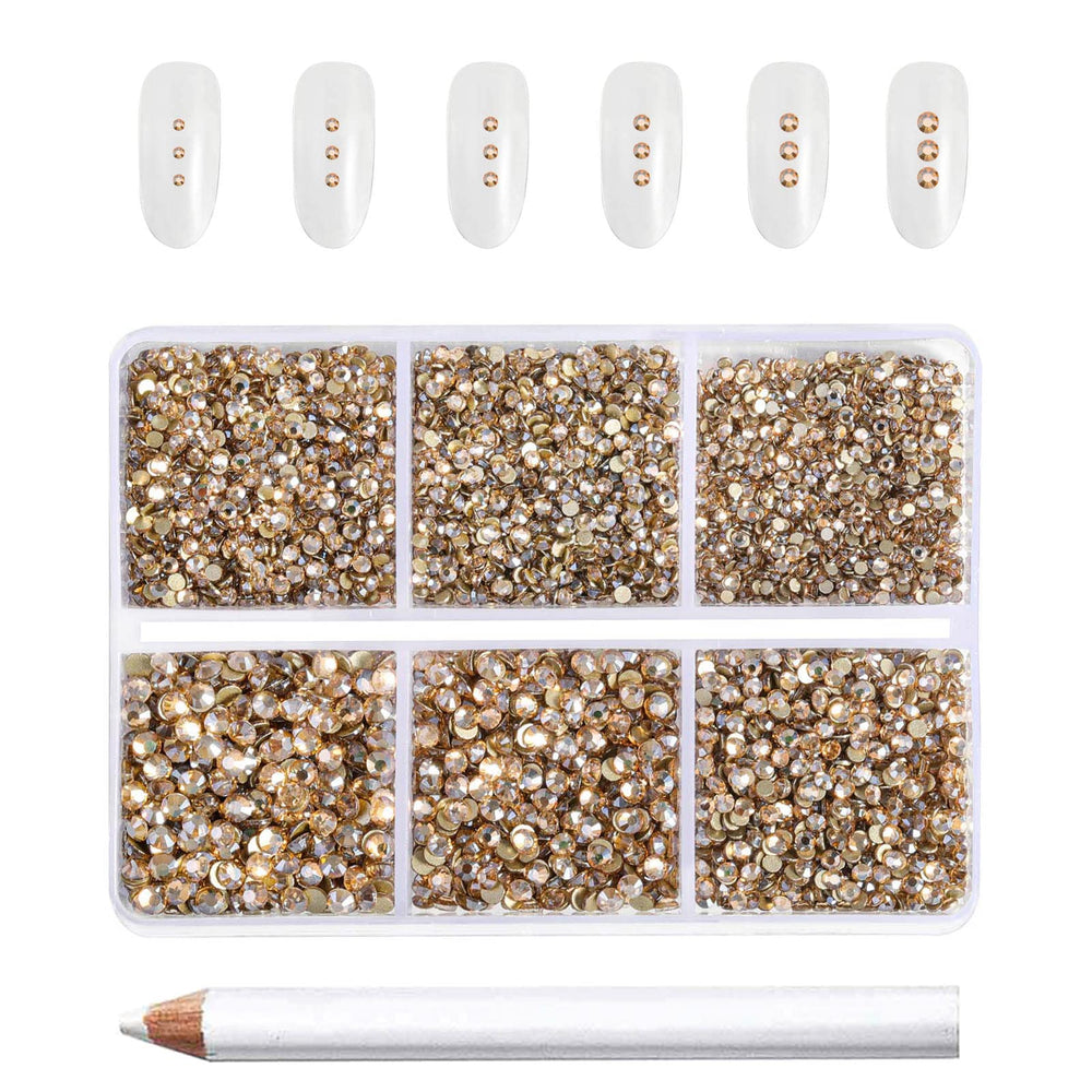 BEADSLAND Beadsland 7200 strass dorés pour ongles, éclat durable
