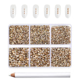 BEADSLAND Beadsland 7200 strass dorés pour ongles, éclat durable