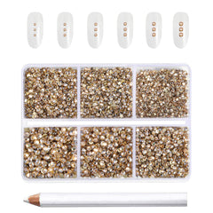 BEADSLAND Beadsland 7200 strass dorés pour ongles, éclat durable