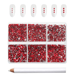 BEADSLAND, pierres à dos plat rouges, parfaites pour ongles et décorations faits maison.