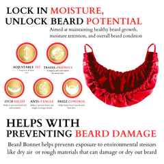 Matière satin douce du Beard Bonnet pour un confort durable.