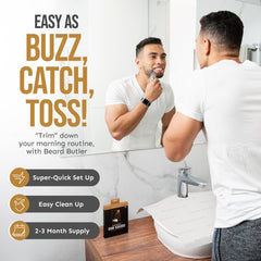 Beard Butler matériau biodégradable et sans plastique, respectueux de l’environnement.