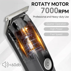Beard Trimmer 5 en 1: affichage LED pour suivre la charge facilement.