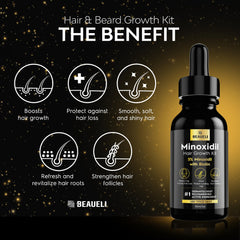 Beaueli Biotine complexe Minoxidil, soutien potentiel à la vitalité des cheveux.
